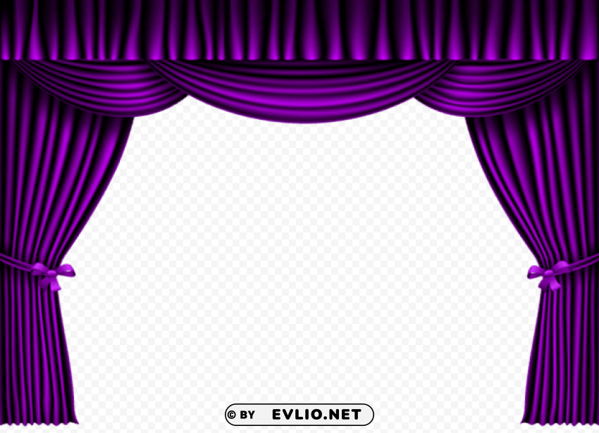 purple curtain Isolated Artwork on Transparent PNG
