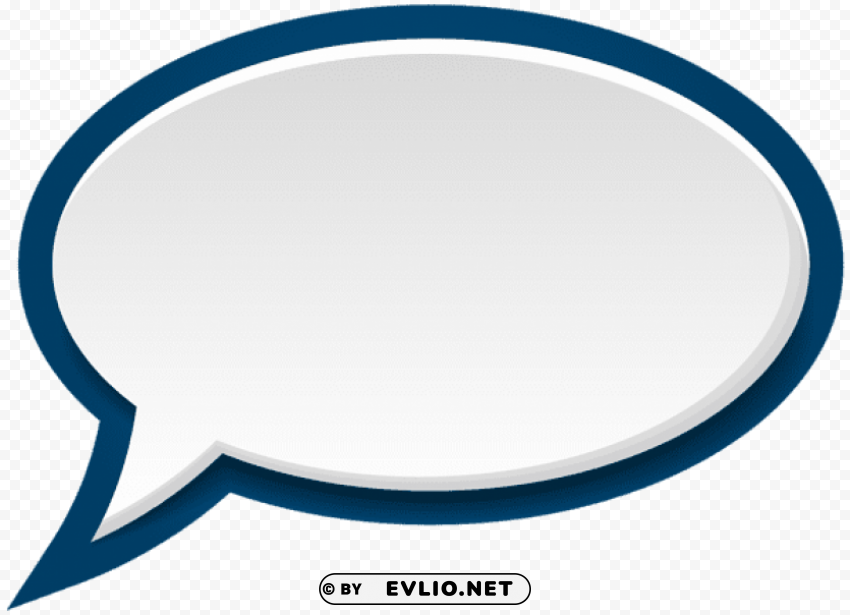 speech bubble white blue PNG images with no watermark