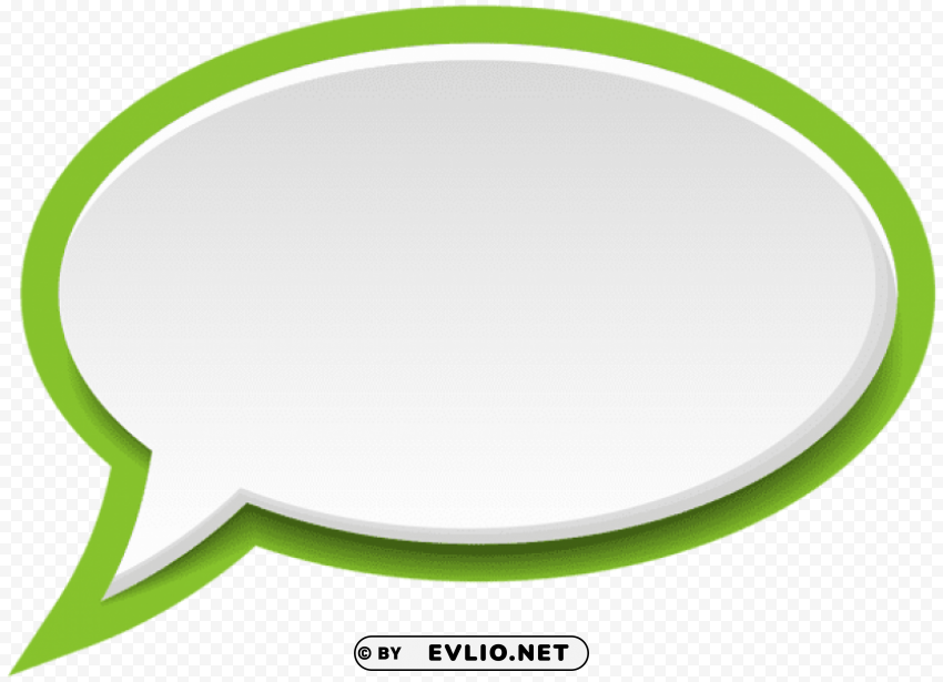 speech bubble white green PNG images with transparent canvas