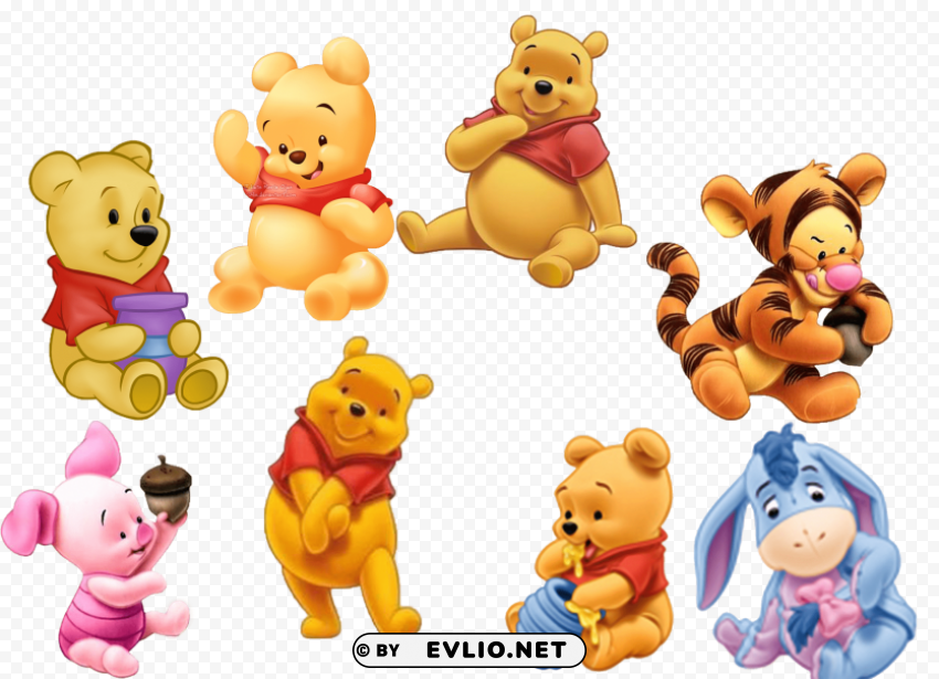winnie the pooh all PNG Image Isolated with HighQuality Clarity