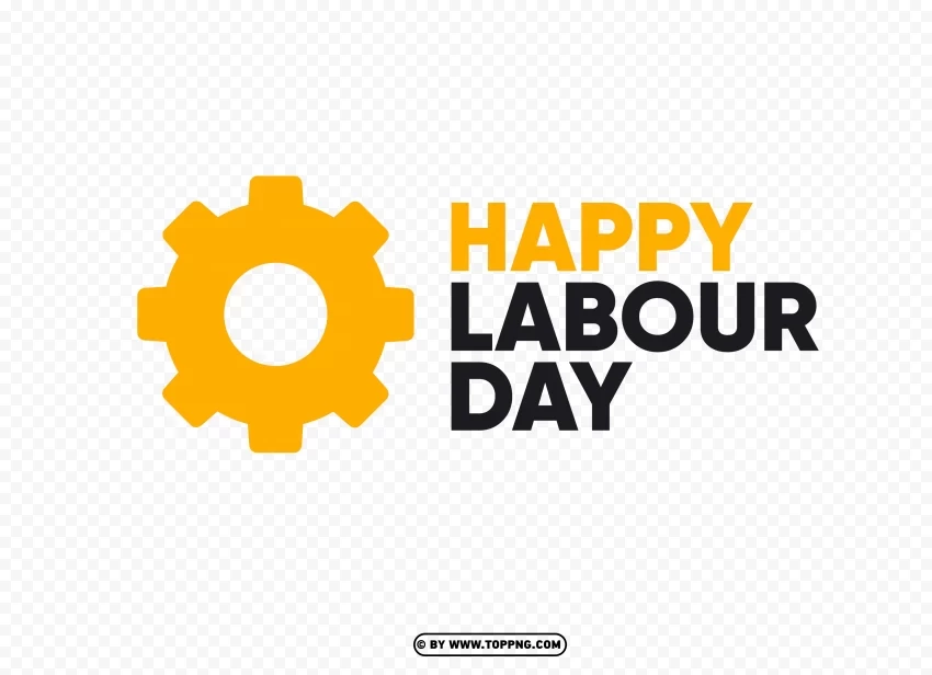 1st May Happy Labour Day Vector Logo HD Isolated Design Element in Transparent PNG