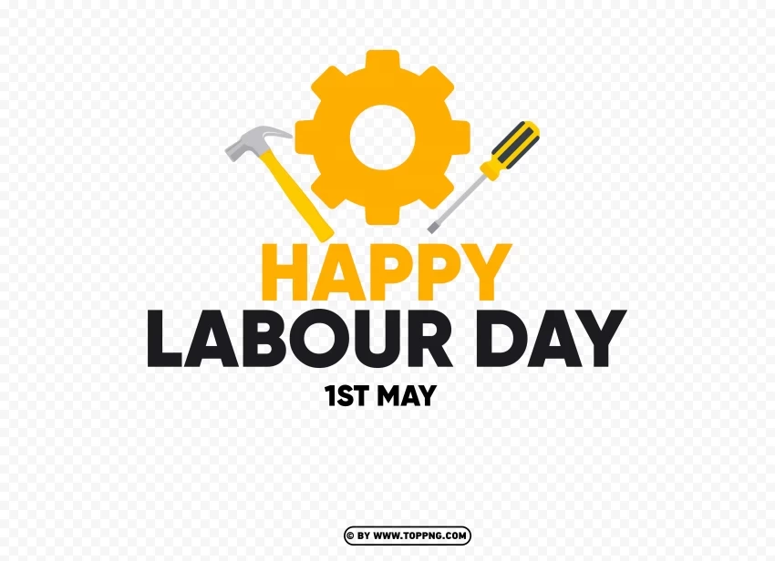 1st May Labour Day Vector Logo Isolated Design Element on Transparent PNG - Image ID 6664ff61