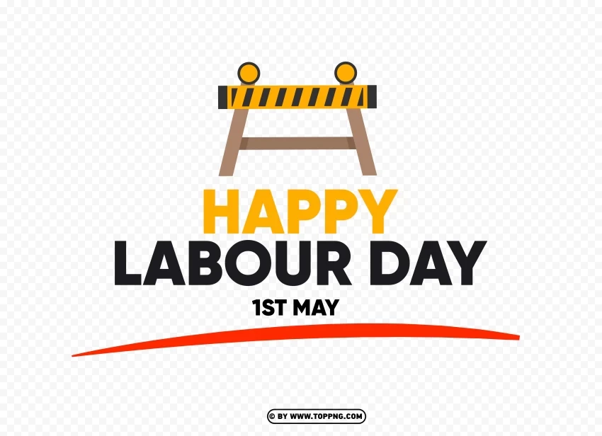 1st May Labour Day Vector Logo Sign Image Isolated Design in Transparent Background PNG