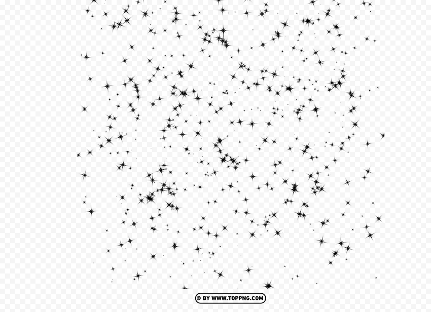 Black Sparkles Clipart with Isolated Graphic with Transparent Background PNG