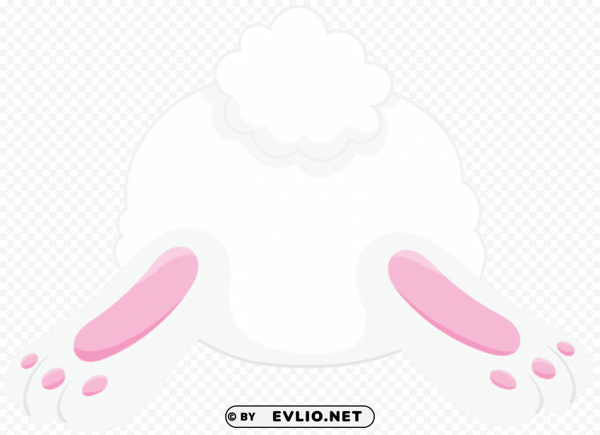 Bunny Back PNG Graphic Isolated With Clarity