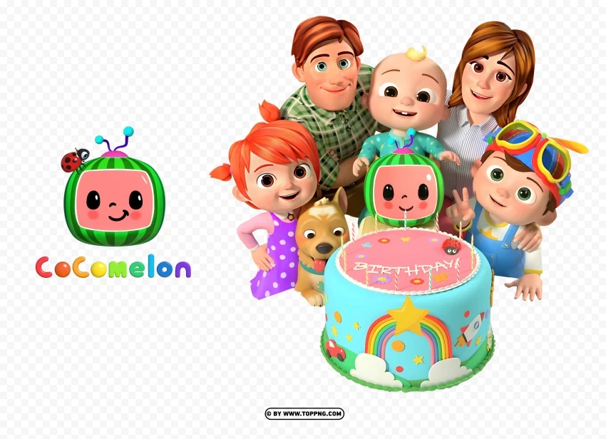 cocomelon family image Transparent Background Isolated PNG Figure