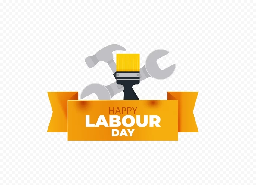 Happy Labor Day with HD 2023 Realistic Isolated Character in Transparent Background PNG
