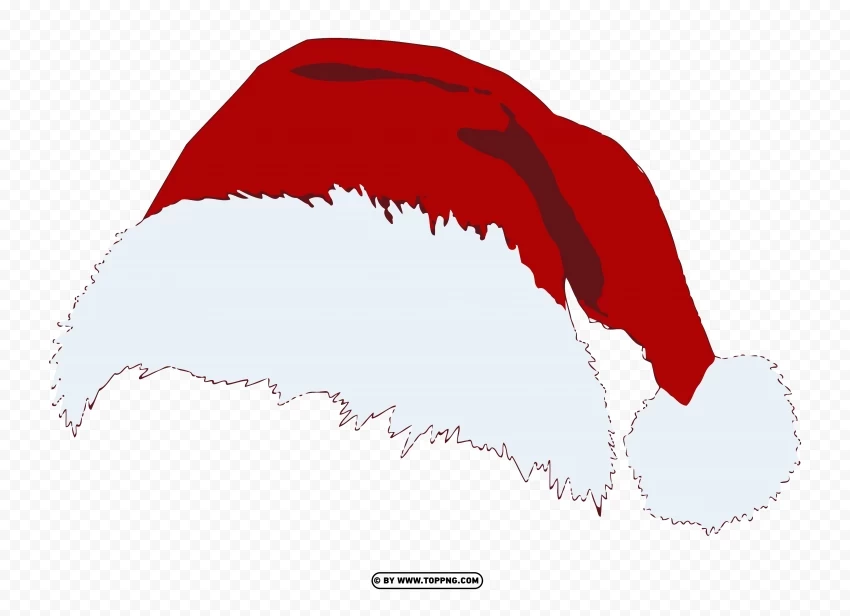 HD Christmas Real Santa Claus Hat Isolated Element in Transparent PNG