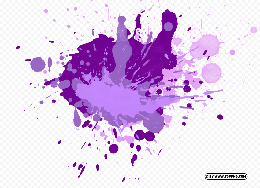 HD Illustration Purple Abstract Paint Splash Isolated Graphic On Clear Transparent PNG
