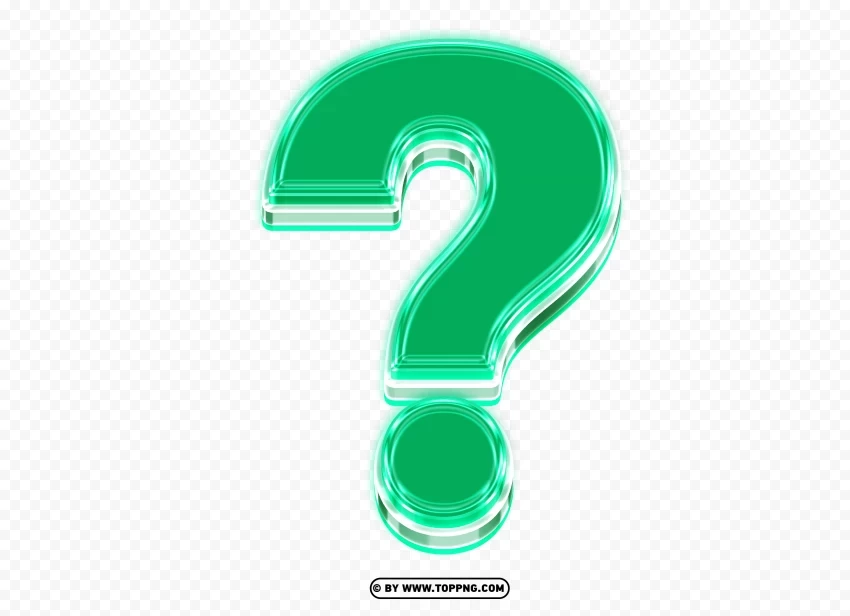 HD question mark Green 3d rendering Pro Clean Background Isolated PNG Graphic Detail