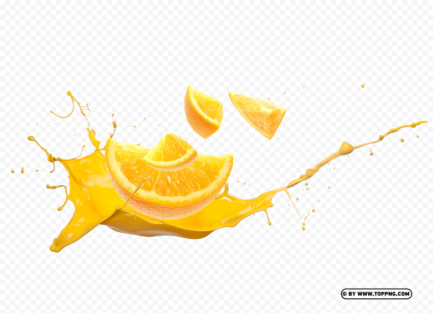 HD Yellow Juice Paints Splash Isolated Graphic on HighQuality PNG