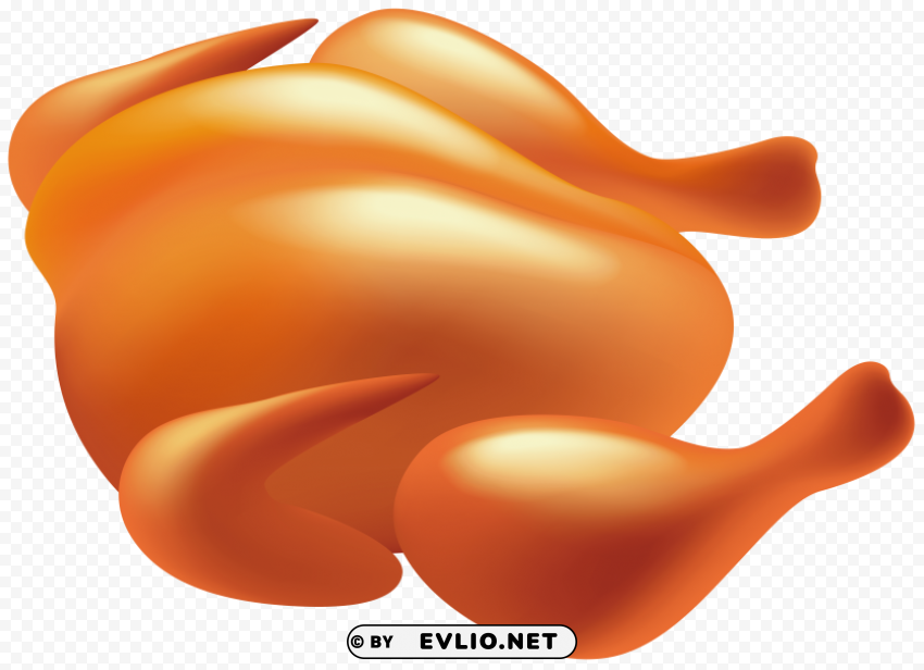 Roast Chicken PNG Image Isolated With Transparent Detail