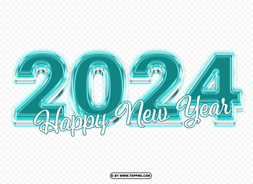 Turquoise 2024 With Background Isolated Graphic in Transparent PNG Format