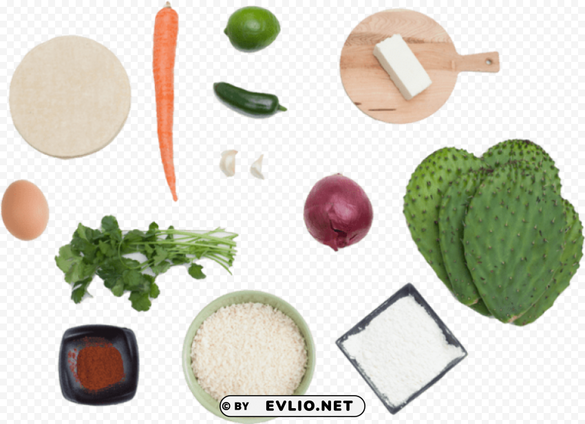 vegetable from top Transparent background PNG stock