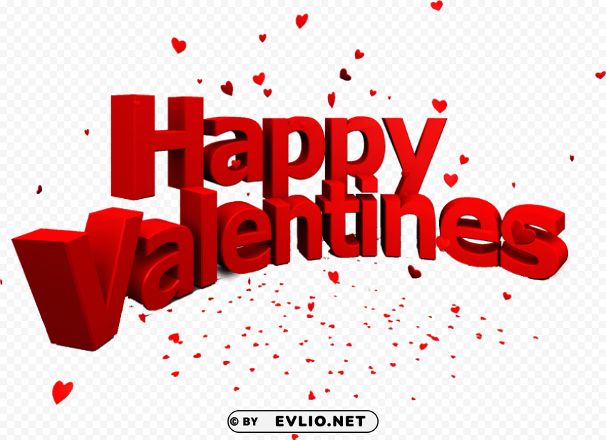 Happy Valentine Day Isolated Artwork In Transparent PNG