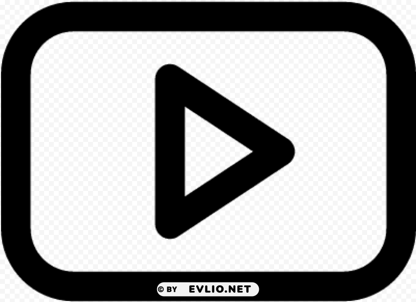 logo de youtube en blanco PNG graphics with clear alpha channel selection