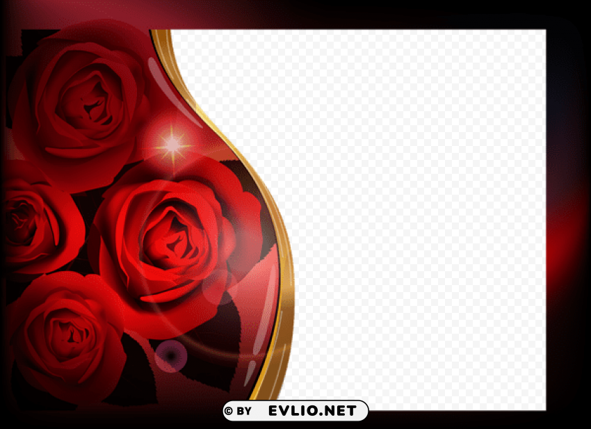 roses photo frame PNG transparent photos massive collection