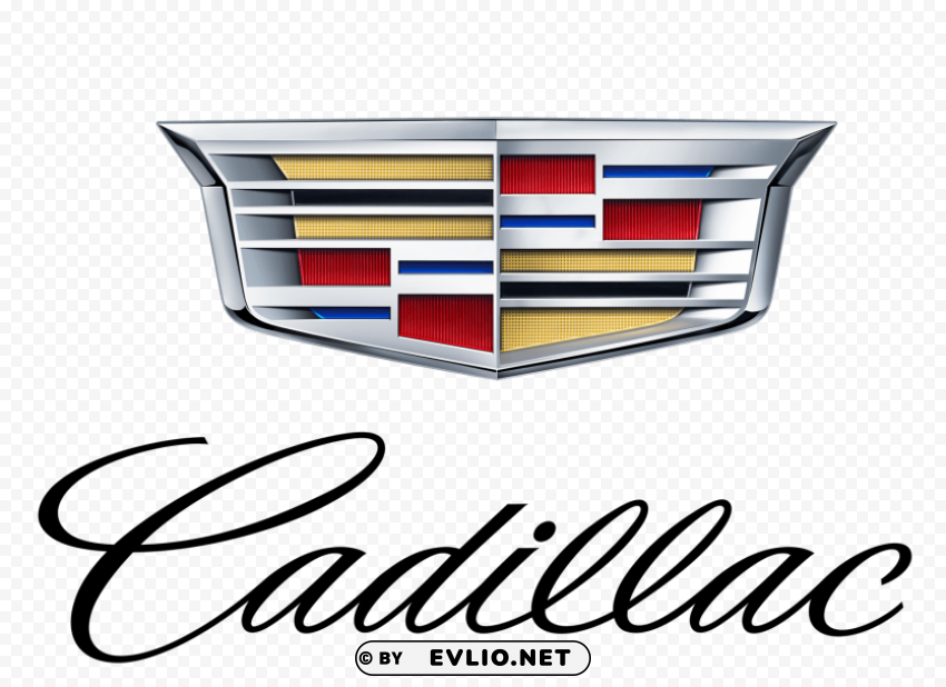 cadillac logo with text Transparent PNG Isolated Graphic Detail