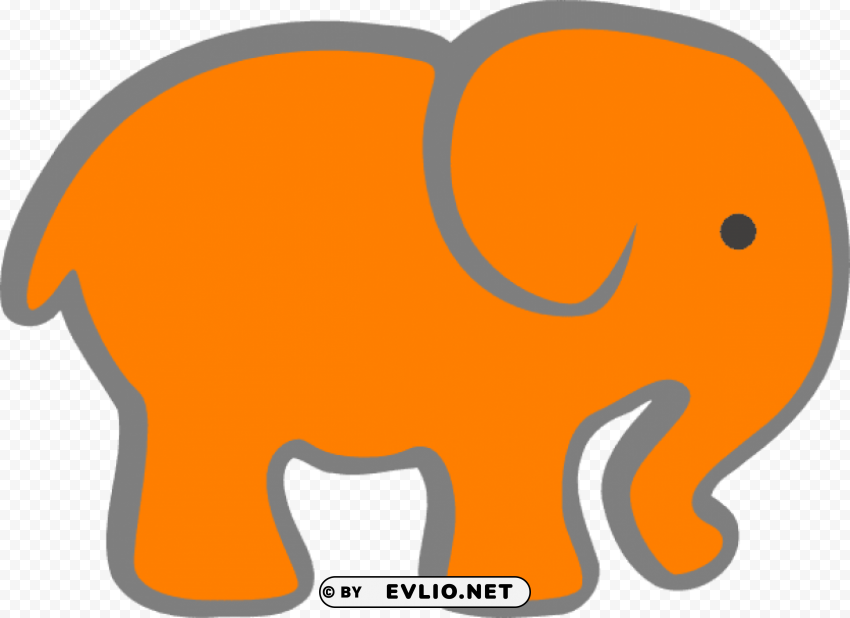 orange and grey elephant Clear PNG file