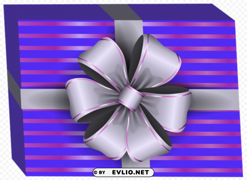 purple gift box Isolated Artwork on Transparent Background