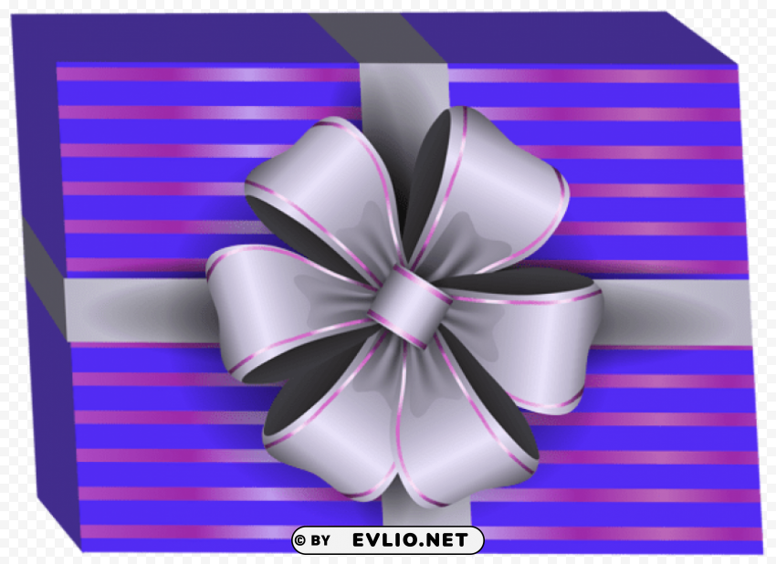 purple gift box Isolated Artwork on Transparent Background PNG