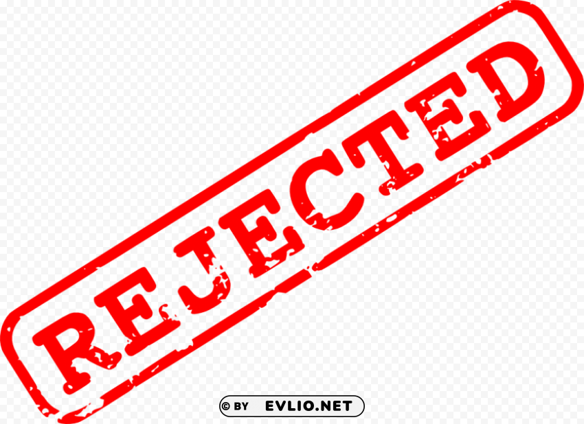 red rejected stamp PNG for use