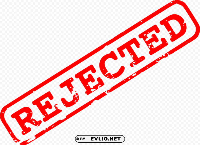 Red Rejected Stamp PNG For Use