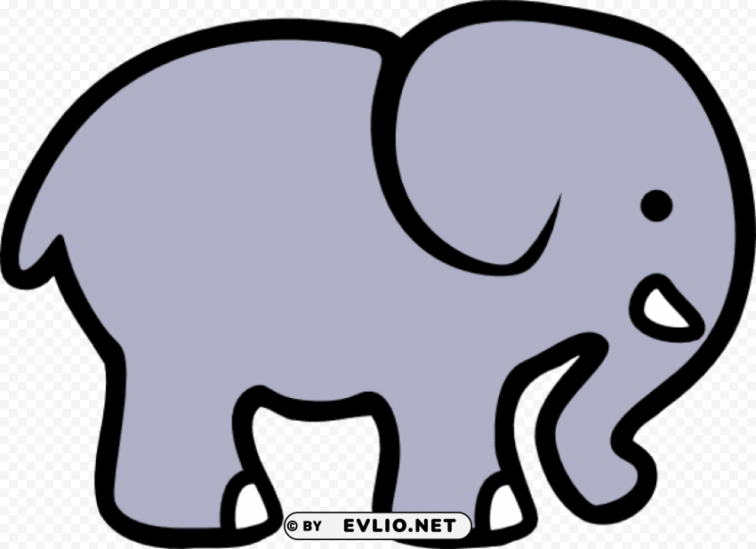 simple cartoon elephant Transparent PNG photos for projects