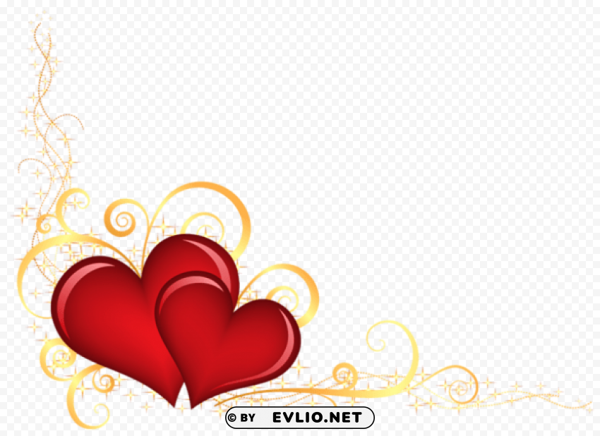  hearts decor Isolated Object on HighQuality Transparent PNG