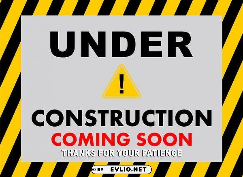 under construction coming soon PNG with alpha channel for download