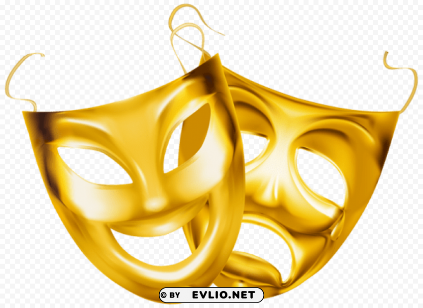 gold theater masks High-resolution transparent PNG images