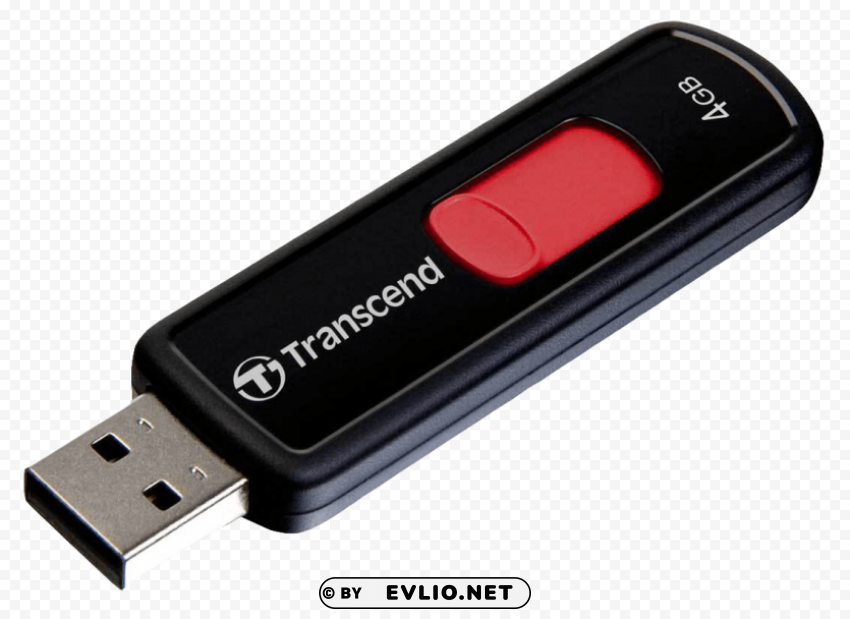 Transcend USB Pen Drive PNG Image Isolated with Clear Background