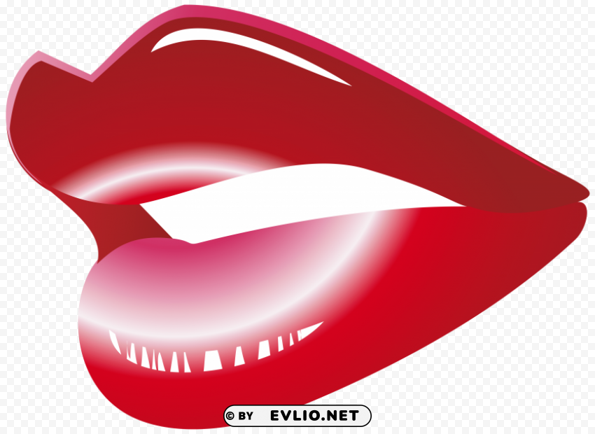 red mouth Isolated Character in Clear Background PNG