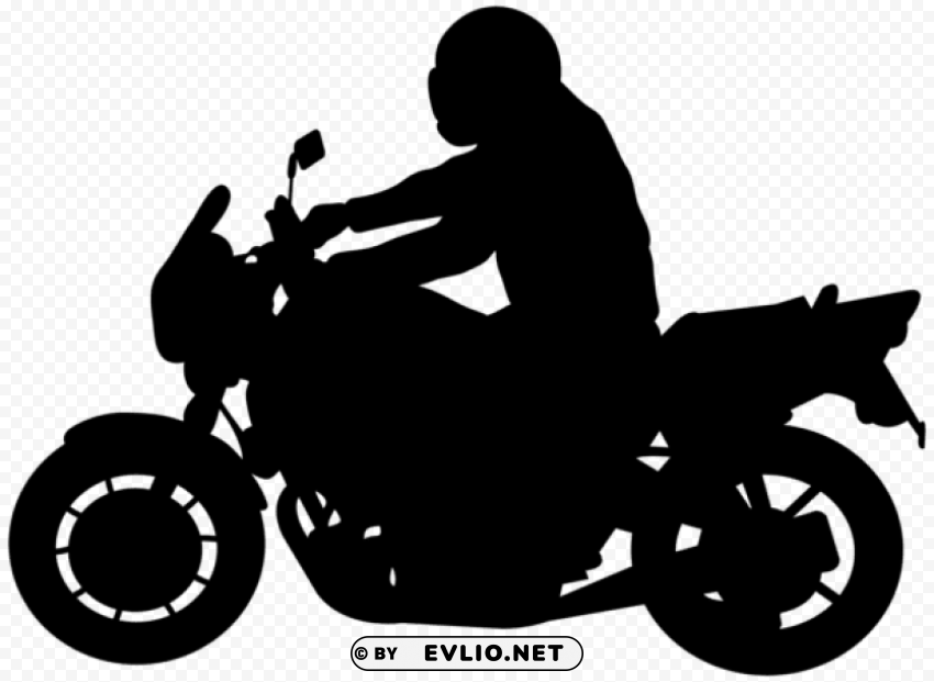 Biker Silhouette HighResolution Isolated PNG Image