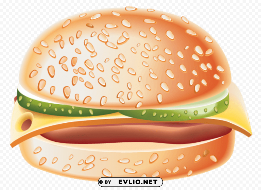 Burger Clear Background PNG Isolated Illustration