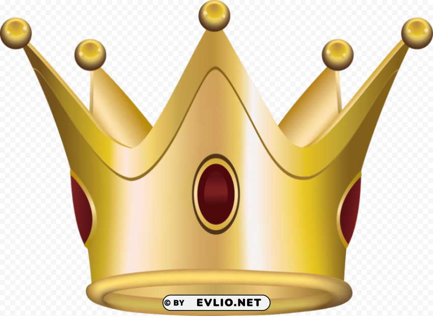 gold crown Isolated Character on Transparent Background PNG clipart png photo - 2fa4dcb2
