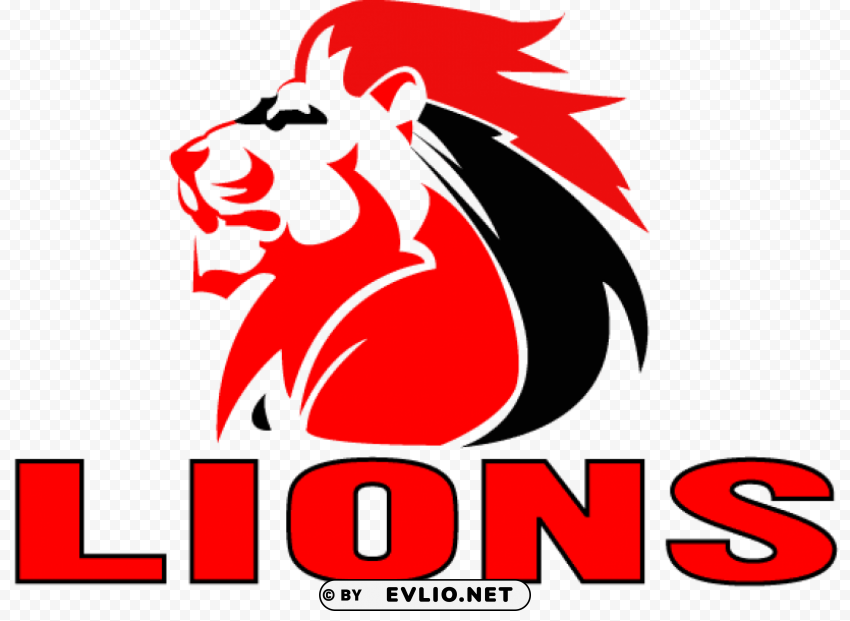 lions rugby logo Transparent background PNG stock
