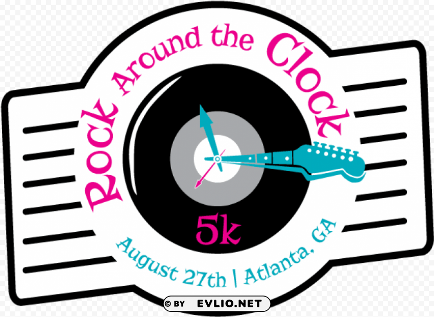 rock around the clock logo PNG for social media PNG transparent with Clear Background ID a8413924