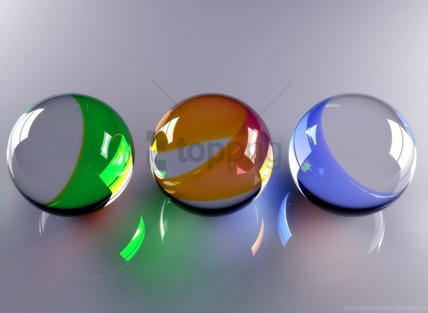 balls bright colorful glass surface wallpaper Transparent PNG Object Isolation