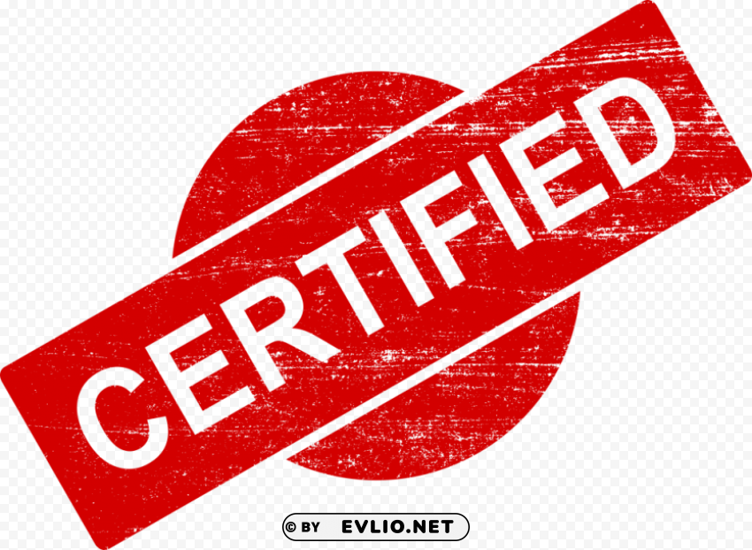 certified stamp PNG Image with Transparent Isolated Graphic