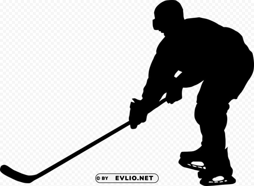 hockey silhouette PNG Image with Isolated Artwork