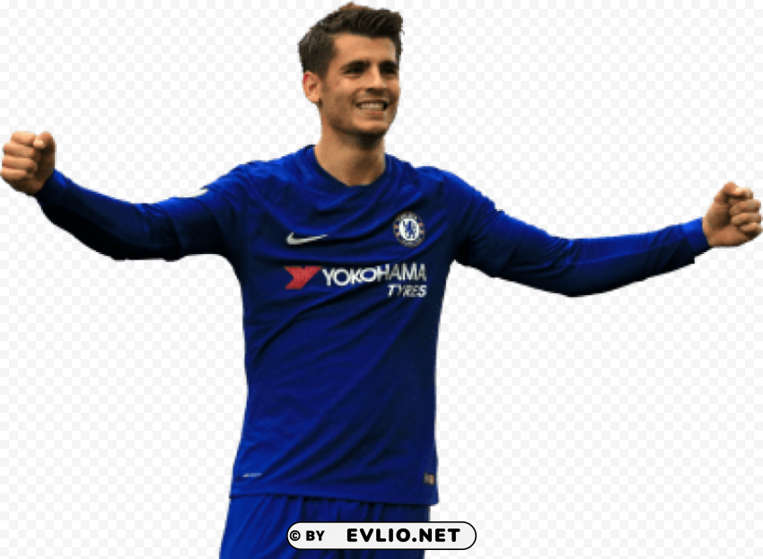 alvaro morata Isolated Character with Transparent Background PNG