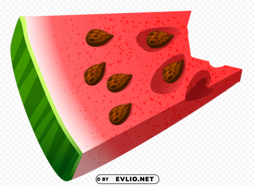 bitten piece of watermelonpicture PNG file without watermark