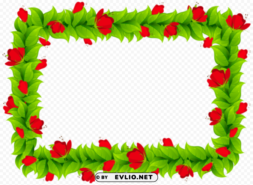 floral border frame Transparent PNG graphics complete collection clipart png photo - e6541977