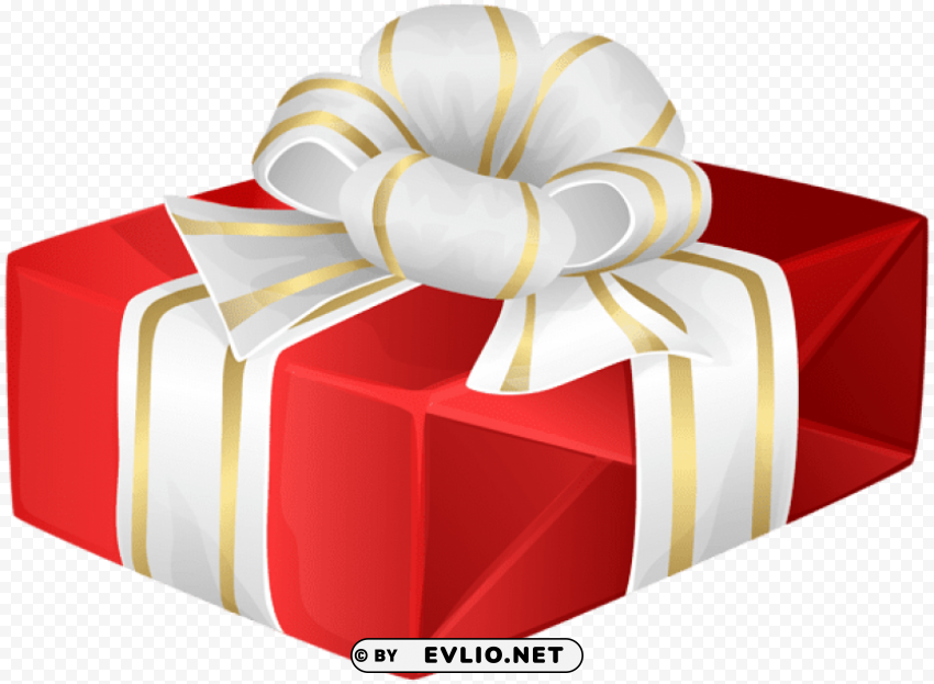 Gift Box Red Isolated Character In Clear Transparent PNG