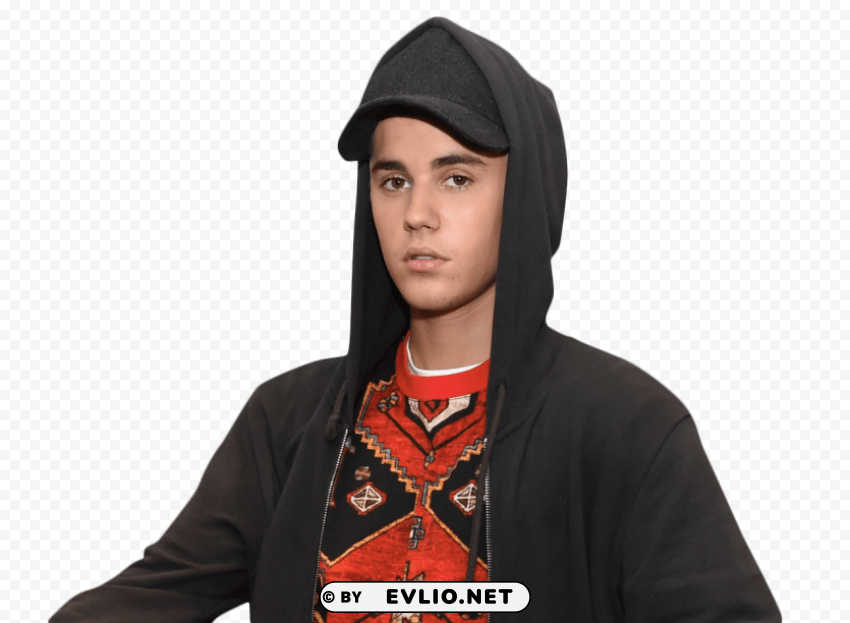 justin bieber looking into camera ClearCut Background PNG Isolated Element