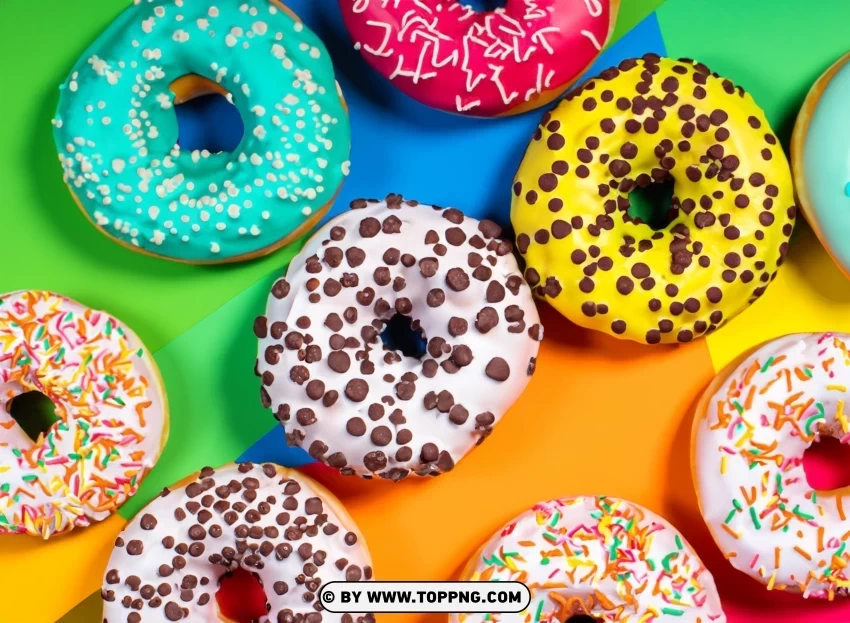 Rainbow Donuts Stock Images Photos & Royalty Free Pictures Clear Background PNG Isolation - Image ID dc74b609