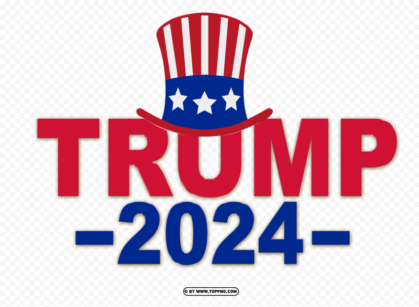 Trump 2024 Red Hat with USA Flag Isolated Design Element in HighQuality PNG