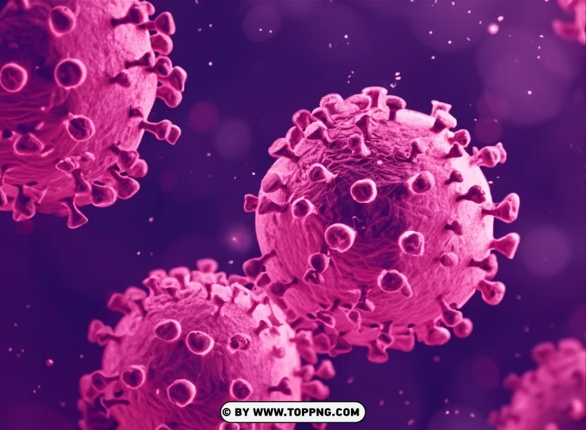 3D illustration of coronavirus Background Transparent PNG Object with Isolation - Image ID 8bc097a3