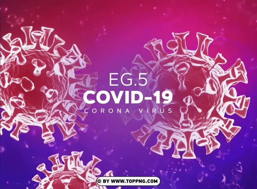 EG5 coronavirus new variant concept background Transparent PNG stock photos
